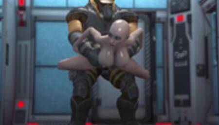 Sci-fi. Alien Monster Fucks Agirl in the Mars Base Camp