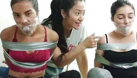 Two Bondage Girls Gagged In Multiple Ways - Selfgags Trailer