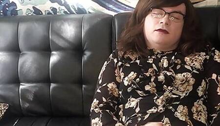 Horny trans girl rips tights in solo scene: Teaser