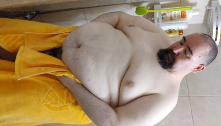 Having a relaxing shower after a long day