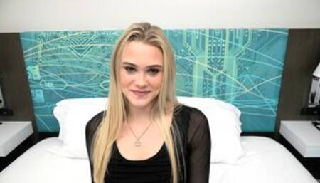 This brand new blonde haired 18 yr old stars in her first POV porn