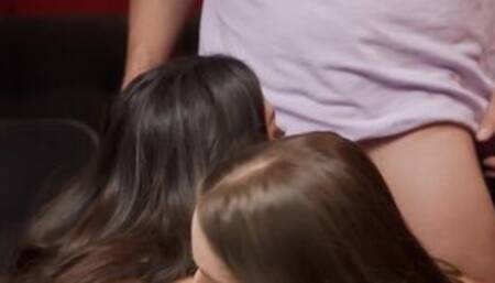 Flicks & 3 Way Fucks Scene With Xander Corvus, Rion King, Hime Marie, April Olsen - Brazzers Official