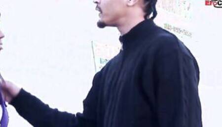 Ebony 19 year old yo with natural titties picked up on the street