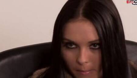 Thin hairy barely legal with tiny titted in an anal 3-way