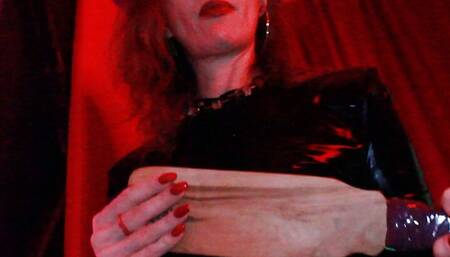 Leather Femdom Fetish Mistress Domina Eva Big Ass Milf Toys Strapon Goddess Heels Stockings