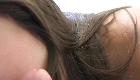 Asian babe Kalina Ryu gives an epic footjob (POV) Bare Feet Stroking Cock