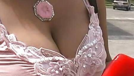 Young busty latina takes it in her tight cunt