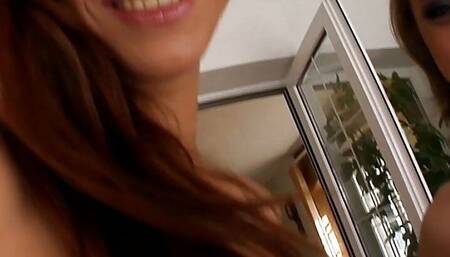 Michelle with Monica and Mugur Anal Creampie Threesome EURO Fuck, full anal action, nice pussy, boots sexy Teaser#1