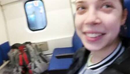 Real Outdoor Bj into the Train | pov Oral cumshot by MihaNika69 and MichaelFrost