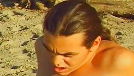 naked on the beach, a couple fucks each other, the soul from the body