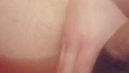 Hairy tranny wearing sisters thong jerking in bath