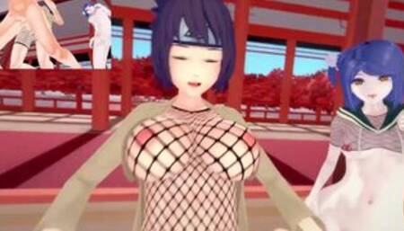 Naruto - Konan and Anko use FUTA Jutsu | Taker POV Male