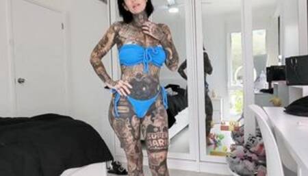 Dark and Light Blue Frilly Micro Bikini Try On Haul Melody Radford Onlyfans