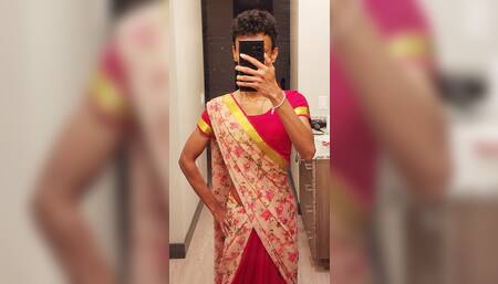 Sri Lankan Sissy In Saree Leaked