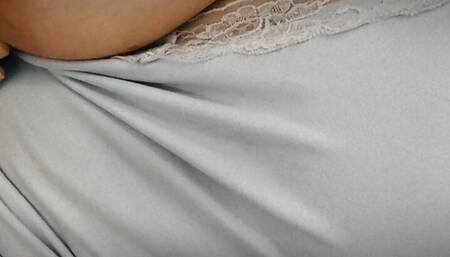 I play with my big boobs
