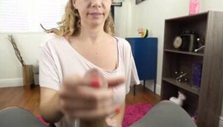 Gigantic Titty mom Jacks Off Rough Penis and Getting Titty Fucking and Makes me Cum Fast