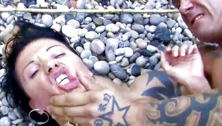 Sexy German chick with a slim looking body gets her hungry mouth filled