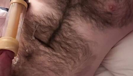 Hairy Guy Ruined Handsfree Orgasm With Venus Milker & Post-Cum Polishing