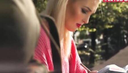 HORNYHOSTEL - (Lovita Fate, Mark Aurel) - Big Ass Blonde Barely Legal Caught Masturbating In The Restroom And Getting Creampied Full