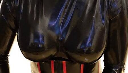 Latex catsuit