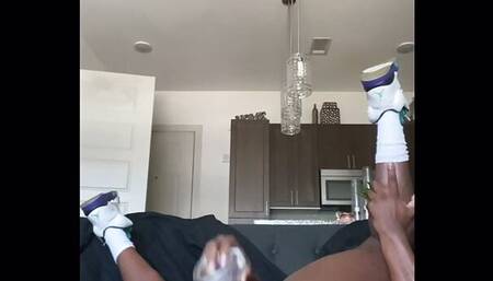 Riding my clear dildo