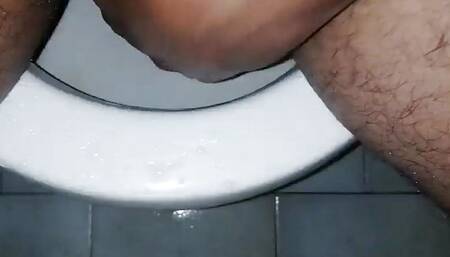 Bathroom morning sex pee XXX black cock