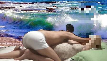 Real couple sucking each other, lightly strangling and slapping in the face, horny hot wife