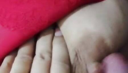 Chubby Filipina mom mastrubate on sofa