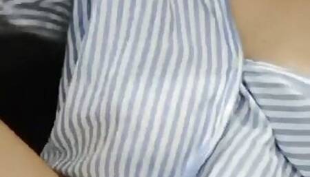 Chubby Filipina wife fuck hairy pussy with dildo