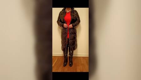 Preview Tranny in Wetlook and Red Dress Masturbation