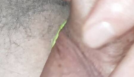 Nylon cum close up