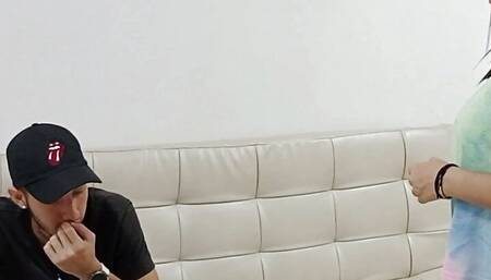 Fucking my stepbrother's girlfriend being alone at home CREAMPIE - Porn in Spanish