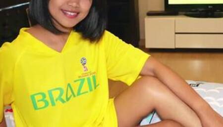 World Cup jersey Thai teen amateur homemade blowjob and cowgirl fucking