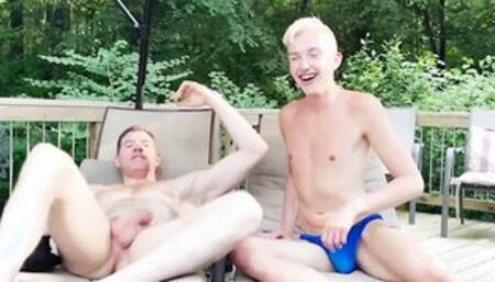 Bareback With Sexy Blonde Twink