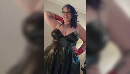 Tall BBW sucks pierced cock, cums on big pierced tits