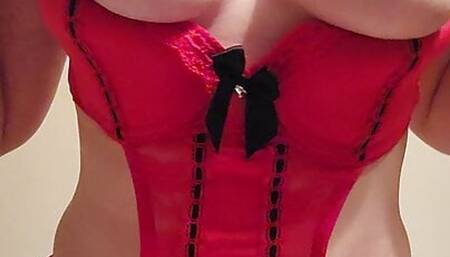 Playing with my hard nipples