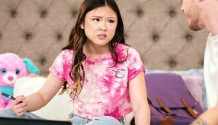 Tiny Asian teen sneaky sex with the BF