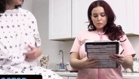 Thick And Big Boobed Nurse And Patient Natasha Nice & Crystal Chase Share Doctor's Penis - Perv Doctor