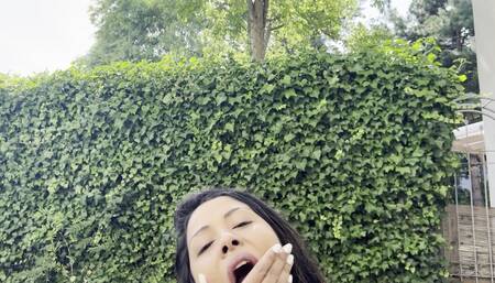 Sucking D in the outdoors x
