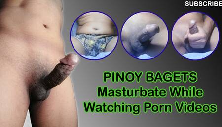 Handsome Pinoy Guy Masturbating While Watching Porn Movies. Alone In The House