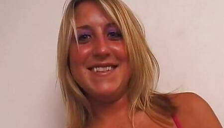 Perky-titty slut strips then sucks and takes huge cock in boyfriend's room