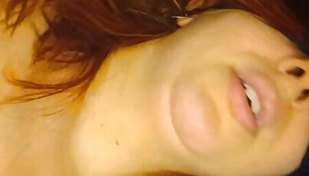 Hot Redhead Wife, giving a good fuck, sitting, sucking and jacking off, making me cum a lot!