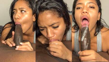 My stepcousin gives one of the best blowjobs with a cumshot in her mouth and swallows all the cum -amateur couple- Nysde