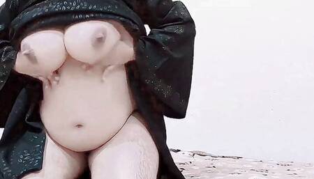 Beautiful Muslim Chubby with Big Natural Tits Mastrubation with Toy