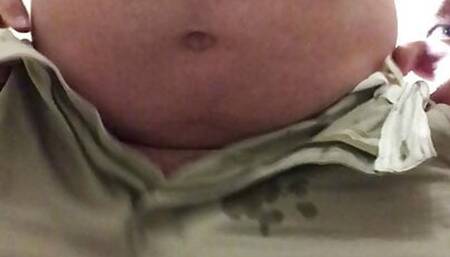 Andrew Powell cuming on self in public bathroom!