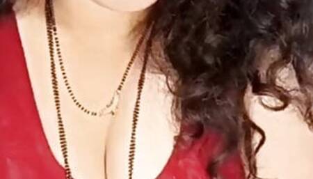Indian naughty aunty dirty talks and removing all clothes