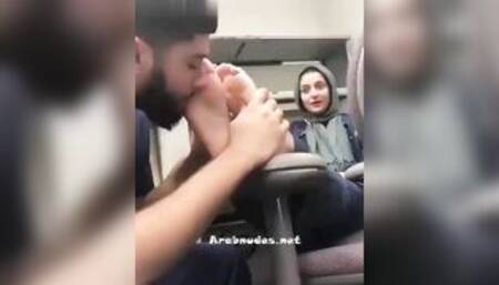 Hot Arab feet licking hijab girls