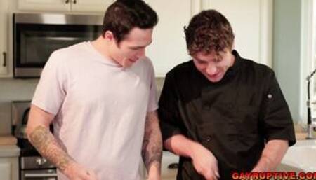 Jayden fucks his coocking teacher Calvin