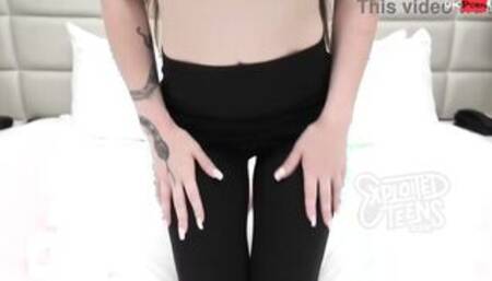 Amateur 18 year old with big tits sucks dick