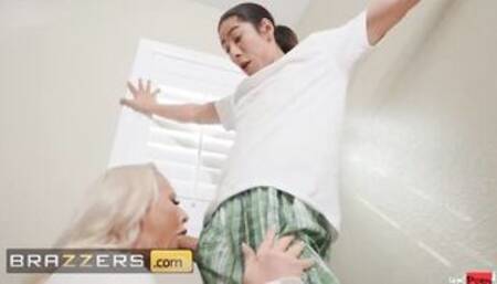 Maya Farrell Her Stepmom Mz Dani Enjoy A Hardcore Plowed